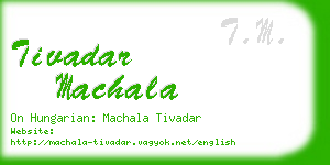 tivadar machala business card